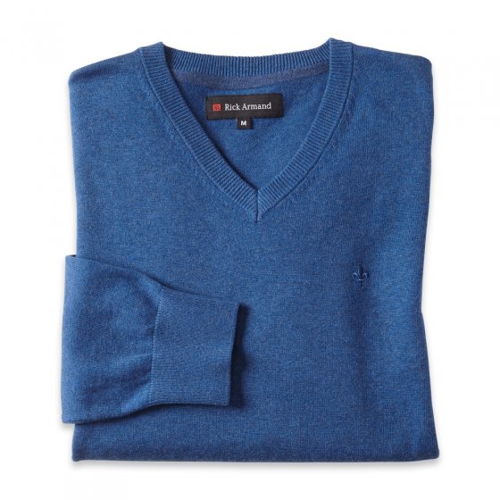 Pull-over col V actuel M | Bleuchiné