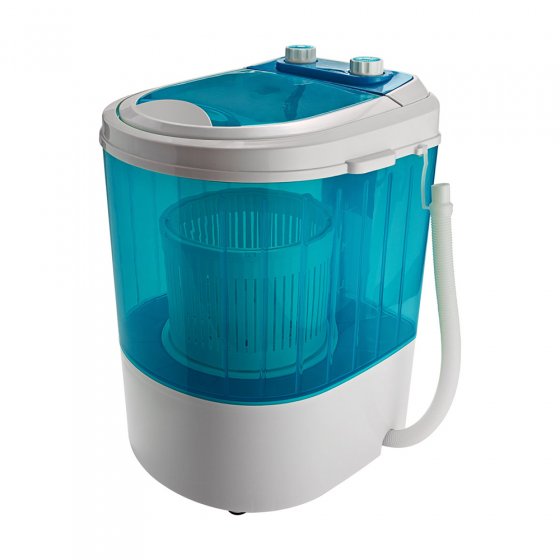 Mini lave-linge à tambour unique avec essorage en plastique bleu