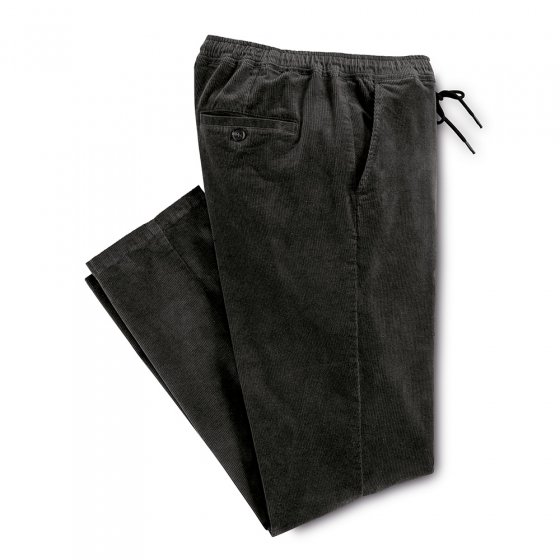 Pantalon en velours côtelé à taille élastique 54 | Gris