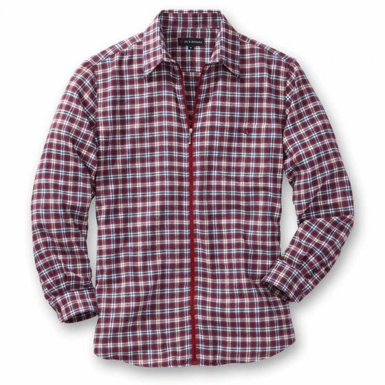 Chemise de flanelle zippée 