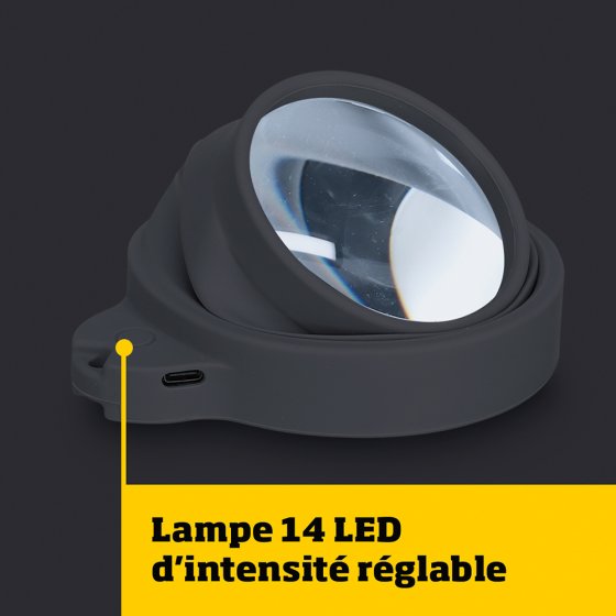 Loupe LED avec verre optique 