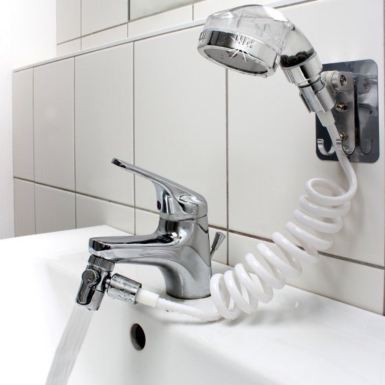 Tuyau d'évier de douche – Extension de robinet avec 5 adaptateurs